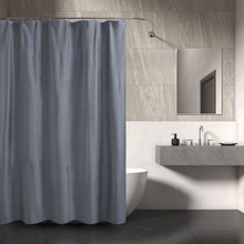 Valencia Steel Blue Shower Curtain - 193842143216
