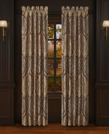Bordeaux Crimson Curtain Pair - 193842145326
