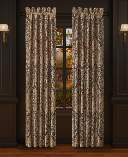 Bordeaux Crimson Curtain Pair - 193842145326