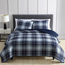 Blue Plaid Comforter Set - 679610853032