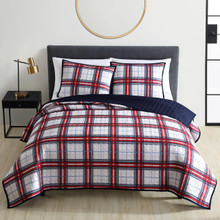 Red Plaid Comforter Set - 679610853063