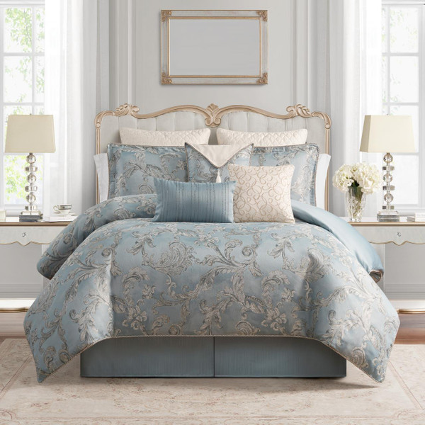 Cranfield French Blue 6 Piece Comforter Set - 038992962327