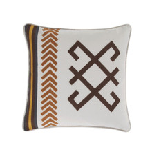 Toluca Canvas Embroidered Cotton Pillow - 840118814065