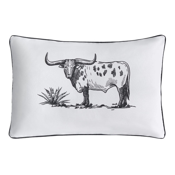 Ranch Life Indoor/Outdoor Steer Pillow - 840118818612
