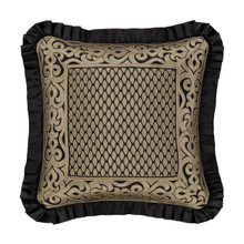 Bolero Black And Gold 20" Square Embellished Pillow - 193842147993
