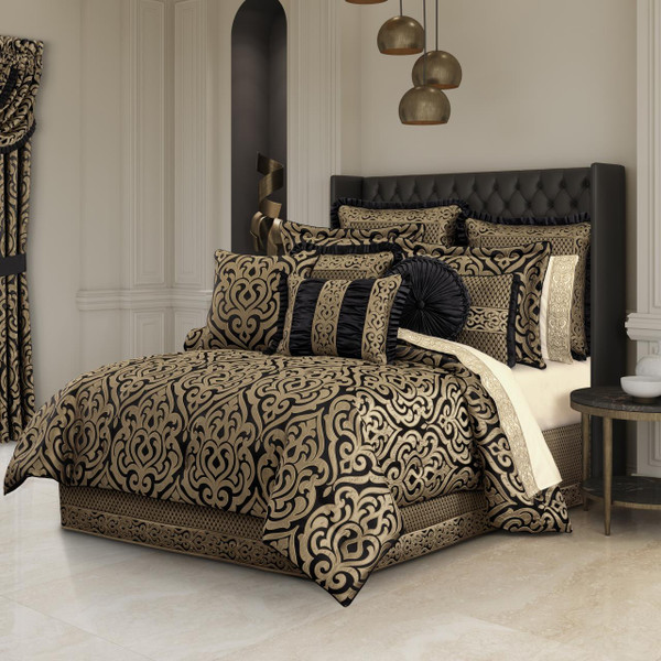 Bolero Black And Gold Comforter Collection -