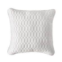 Brilliance Ivory 20" Square Quilted Pillow - 193842148655