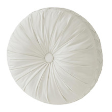 Brilliance Ivory Tufted Round Pillow - 193842148709