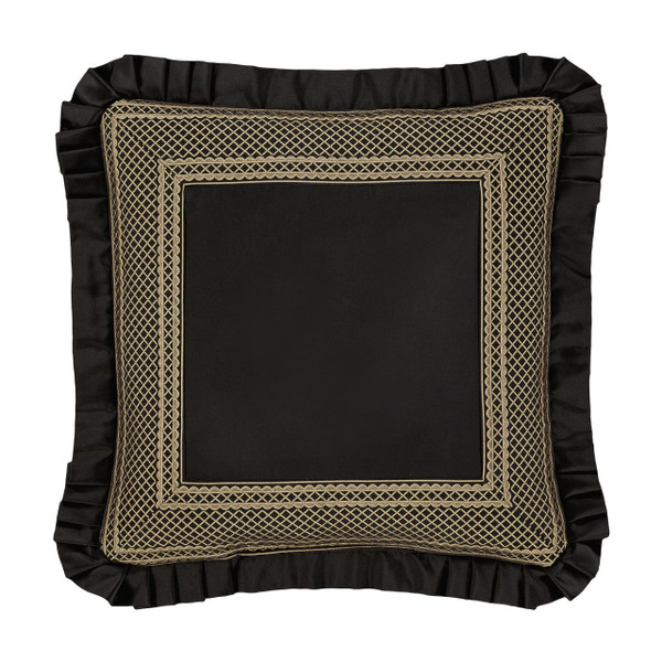 Brunello Black And Gold 20" Square Pillow - 193842148105
