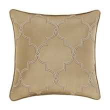 Sezanne Champagne 18" Square Embellished Pillow - 193842147238
