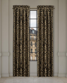 Bolero Black And Gold Curtain Pair - 193842148006