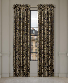 Brunello Black And Gold Curtain Pair - 193842148112