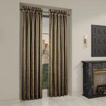 Calvari Black And Gold Curtain Pair - 193842148204