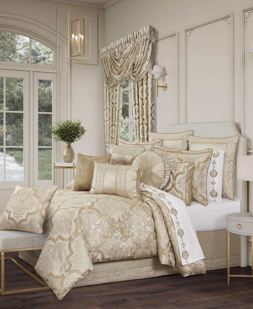 Sezanne Champagne Comforter Set by J Queen New York | Paul's Home