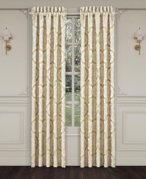 Sezanne Champagne Curtain Pair - 193842147252