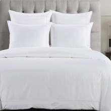 Embroidered Border White Bedding Collection -