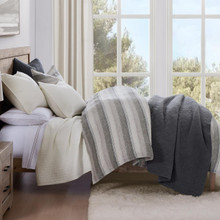 French Flax Linen Charcoal Bedding Collection -