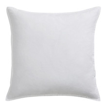 French Flax Linen White Euro Sham - 840118814225