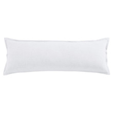 French Flax Linen White Lumbar Pillow - 840118820325