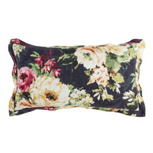 Peony Washed Linen Charcoal Kidney Pillow - 840118816489