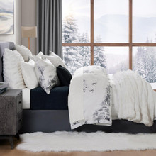 Ski Toile Lyocell Grey Bedding Collection -