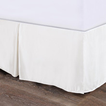 High Shine Satin White Bed Skirt - 840118813570