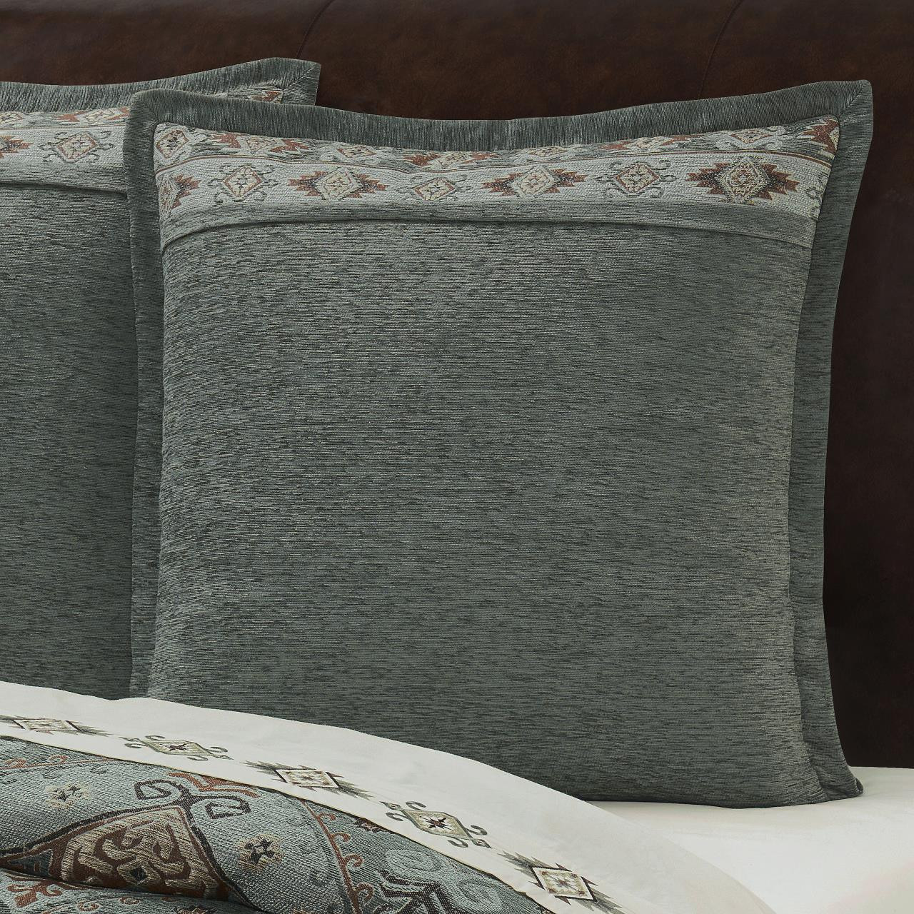 Telluride Turquoise Euro Sham by J Queen New York Paul's Home Fashions