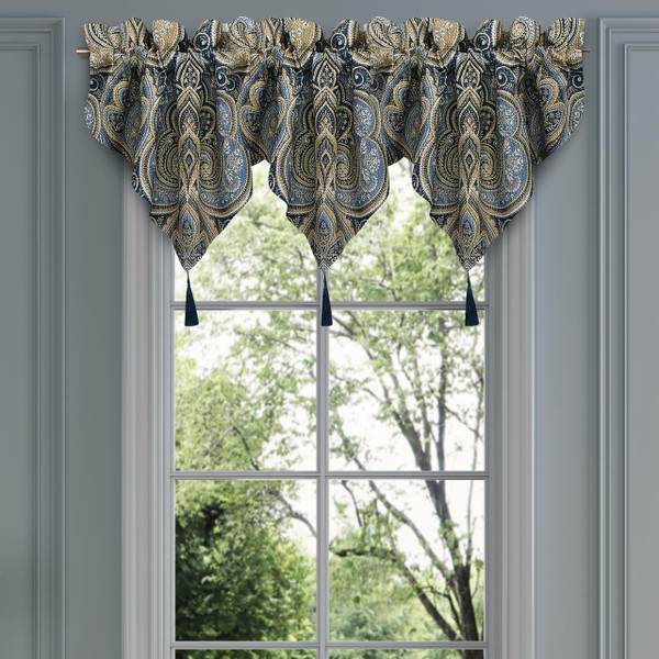 Messina Navy Ascot Valance - 193842155448