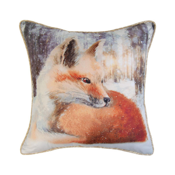 Dawn Mist Snow Fox Pillow - 754069603053