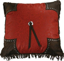 Cheyenne Red Scalloped Pillow - 890830101271