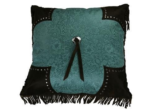 Cheyenne Turquoise Scalloped Pillow - 890830101226