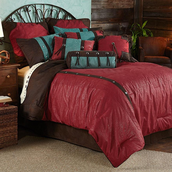Cheyenne Red Comforter Sets - 890830101127