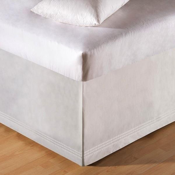 Pintuck White Bed Skirt - 164924642149