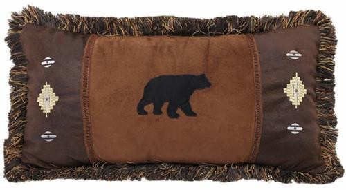 Autumn Trails Bear and Diamond Pillow - 35731113637