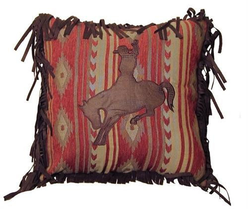 Flying Horse Bronco Pillow - 35731112197