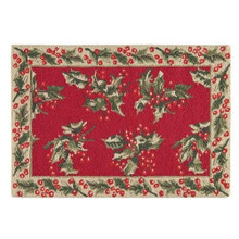 Holly Red Hooked Rug - 164924544818