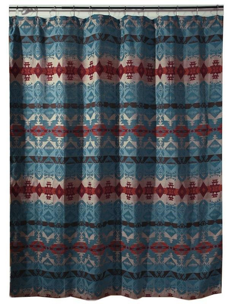 Turquoise Chamarro Shower Curtain - 35731115952