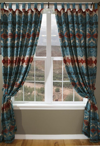 Turquoise Chamarro Curtains - 357311159690
