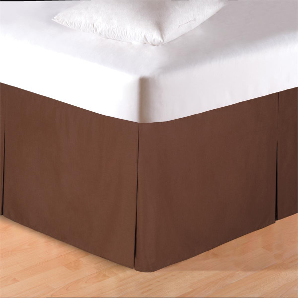 Solid Brown Bed Skirt - 164925255263