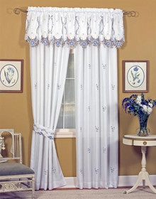 Verona Embroidered Curtain Pair -