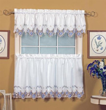 Verona Embroidered Tier Curtains -