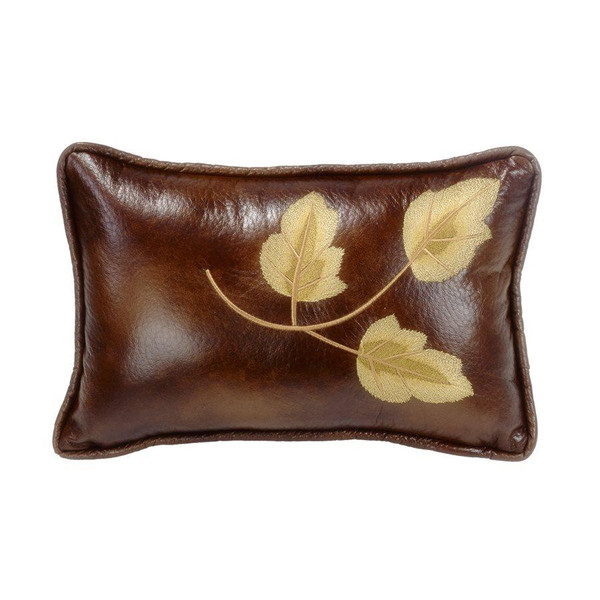 Highland Lodge Embroidered Leaf Pillow - 813654023499