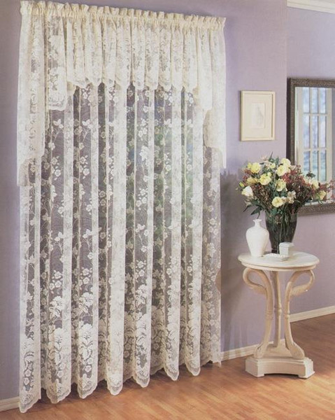 Floral Vine Lace Curtain -