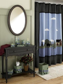 Bear Lake Shower Curtain Rings Set -