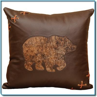Cabin Bear Square Bear Pillow - 650654063366