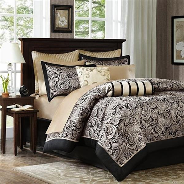 Aubrey Black Bedding Ensemble by Madison Park Paul s Home Fashions