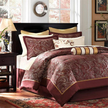 Aubrey Burgundy Bedding Collection -