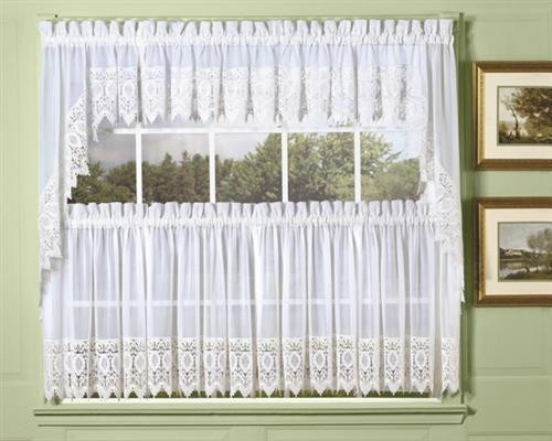 Diana Macrame Lace Sheer Tier Curtain -