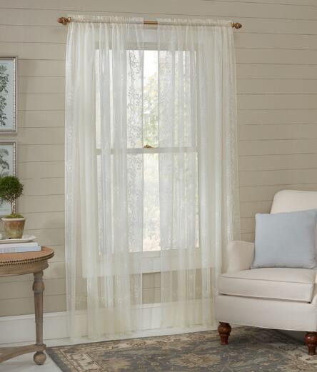 Sheer Divine Lace Curtain Panel - 734573036141