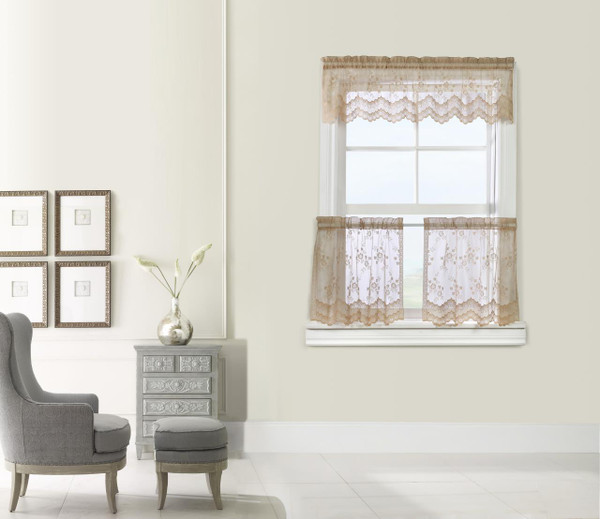 Mona Lisa Lace Tier Curtains -